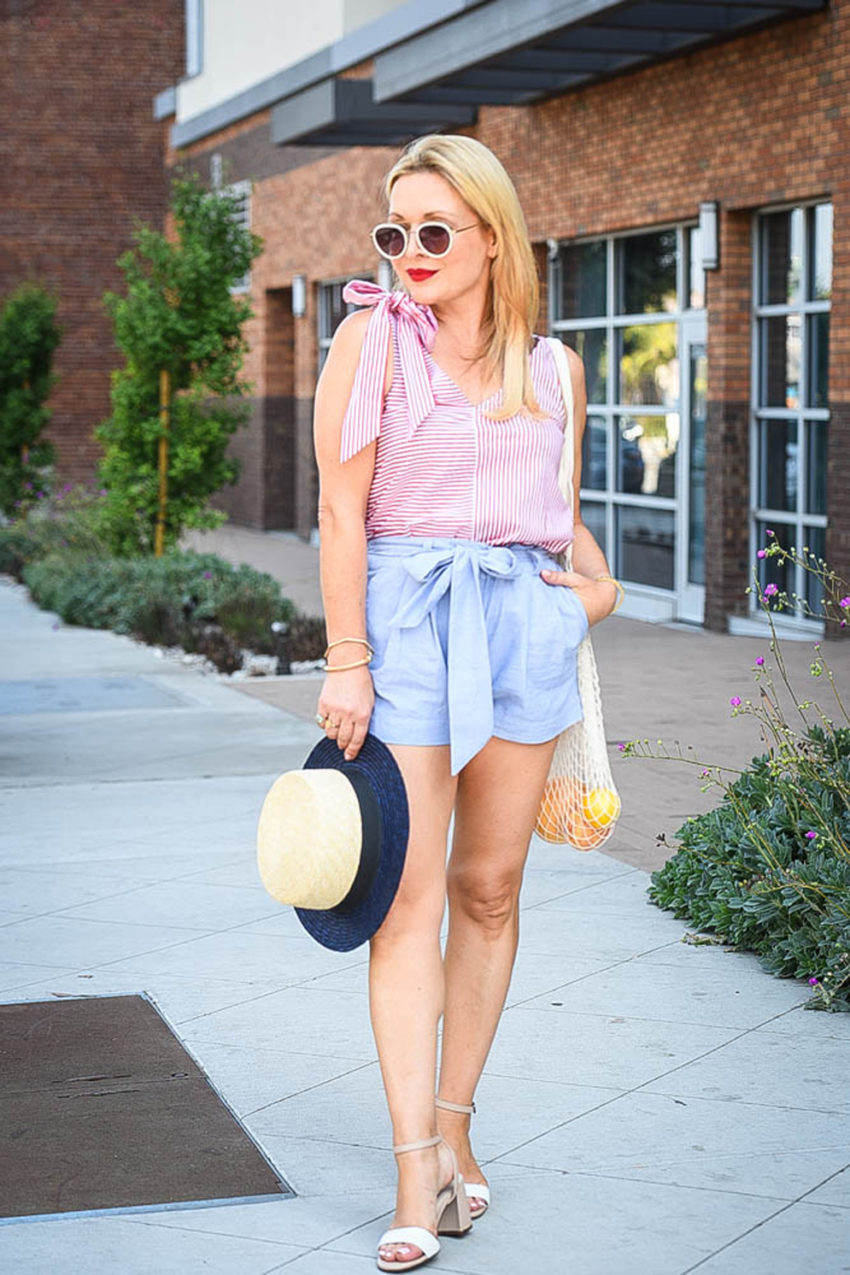 4th of July Outfit: Red, White, Blue & Fruit featured by popular Los Angeles fashion blogger The Hunter Collector