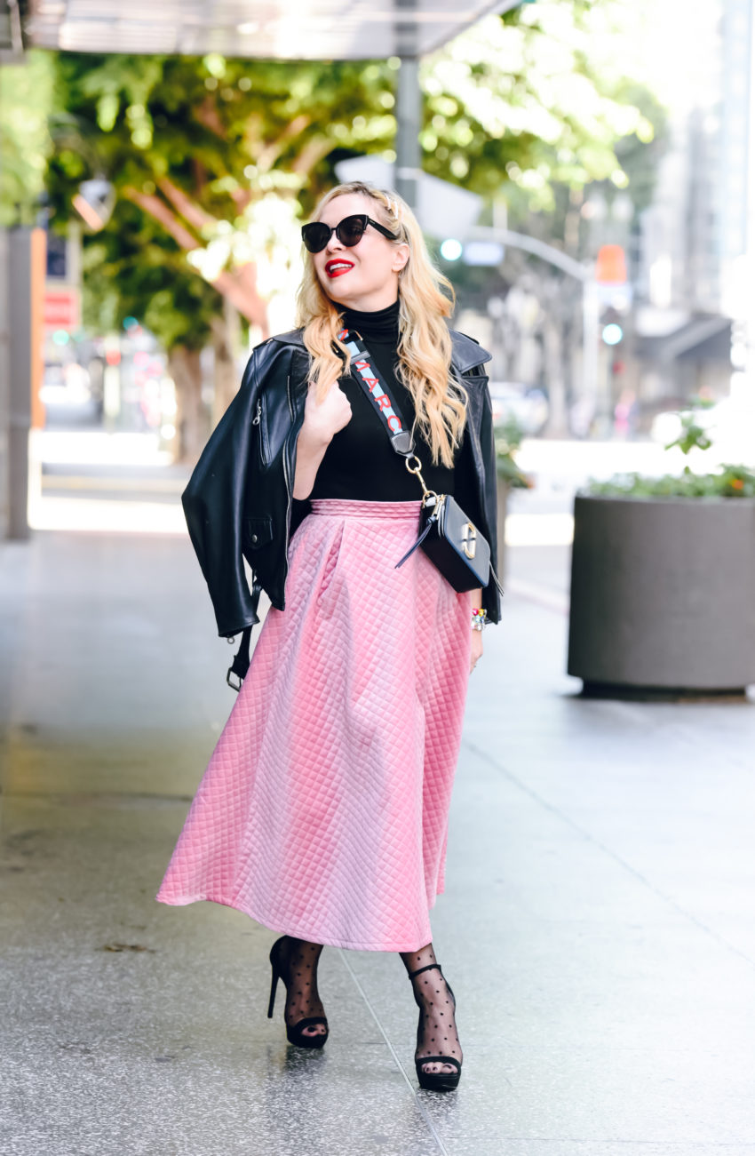 pink circle skirt 