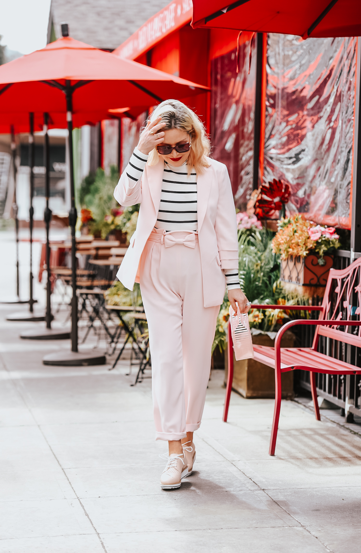 Pink Suit, Pink Sneaks & Stripes. - The Hunter Collector