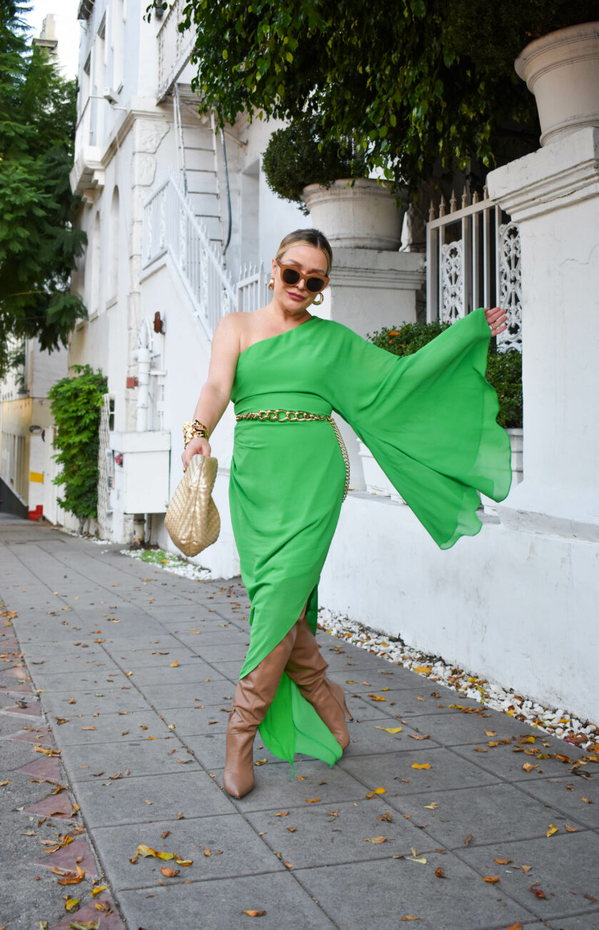 kelly green gown