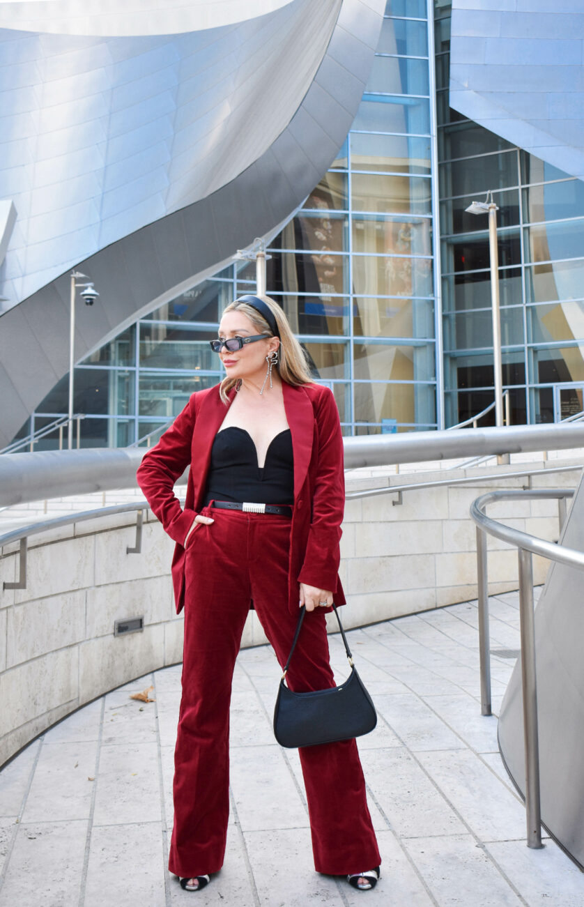 Red Velvet Pantsuit - Holiday Style. - The Hunter Collector